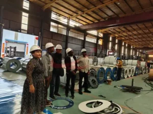 Customer visits factory