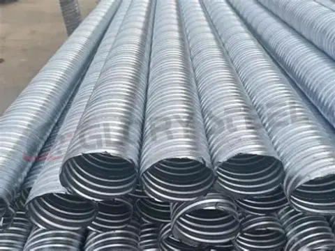 Galvanised culvert pipe