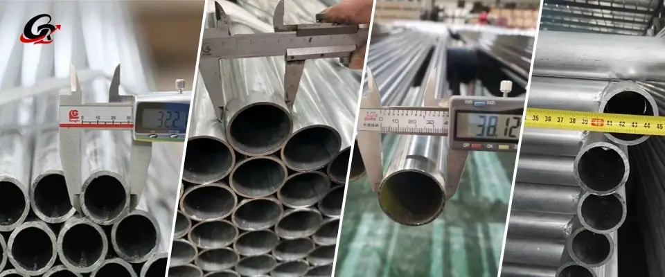 Measurement of galvanized steel pipe diameter