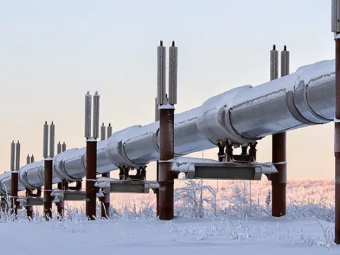 Steel pipes in frigid regions