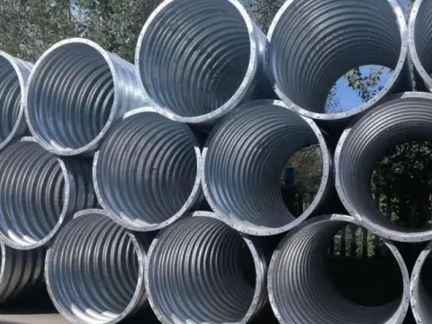 Galvanised steel culvert pipe