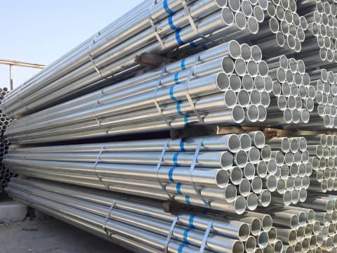 Galvanized pipes for building structures