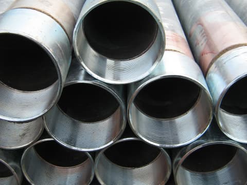 galvanized pipe with threaded ends