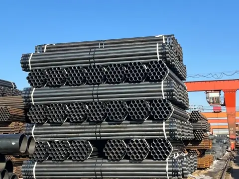 Grade B ERW black carbon steel pipe producer
