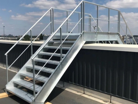 Outdoor-stair handrail