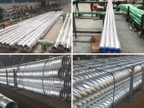 Supply SS large diameter corrugated pipe