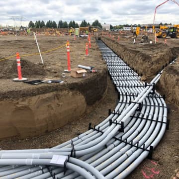Underground cable protection pipe