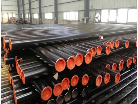 API 5L Grade B Pipes Bundled with End Caps Before Shipment