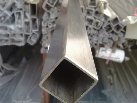Stainless steel brushed seamless square tube