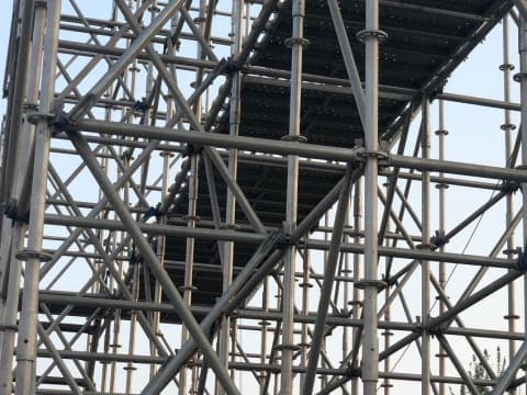Bridge construction scaffold