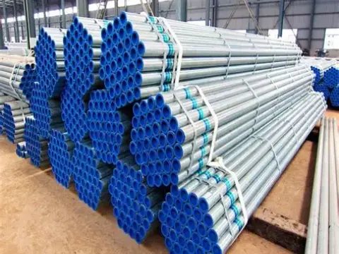 Hot-dip galvanized tube with end caps
