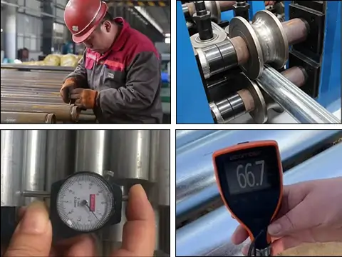Quality inspection after galvanizing