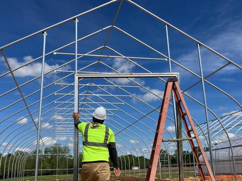 Agricultural greenhouse support