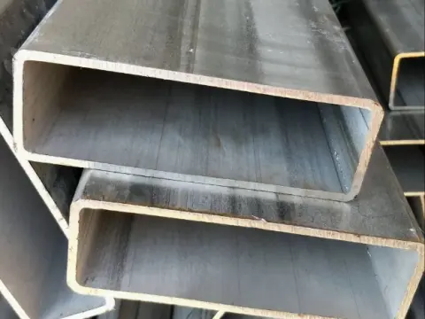 Matte pickled rectangular tube