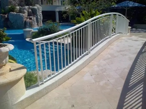 Powder-coated aluminum alloy railings