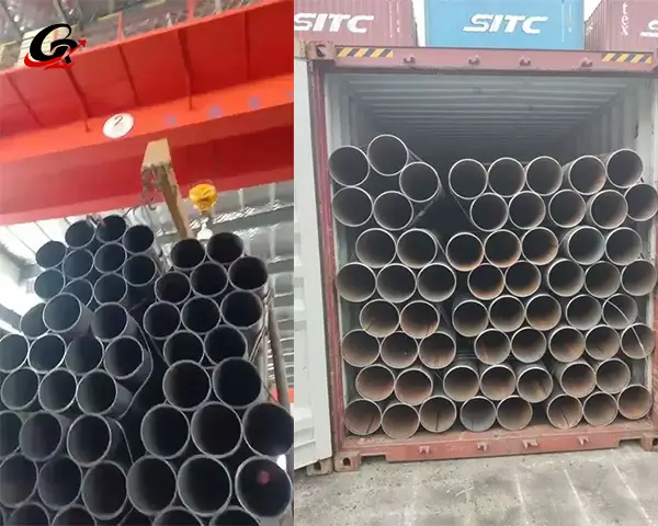 4-8 inch Q235B ERW tubes for export