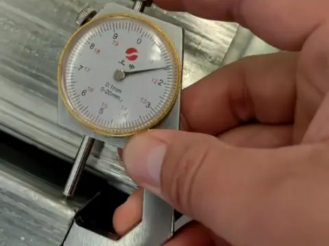 Thickness measurement of GI square tube