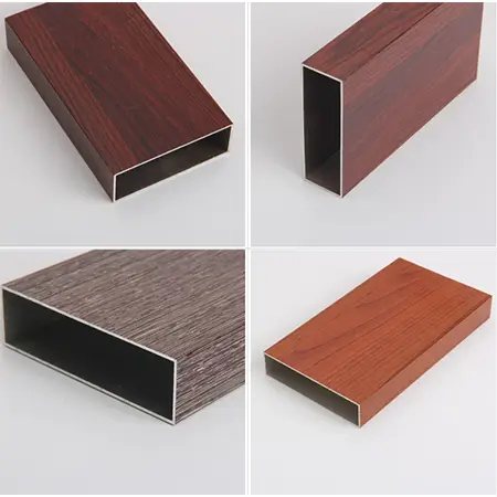 Wood grain 6061 aluminum square tube