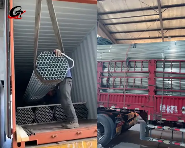 ERW galvanized pipes shipped to Peru, Chile, and Costa Rica.