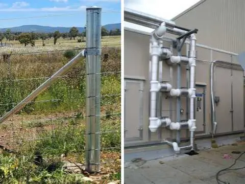 Fence posts and drainage systems