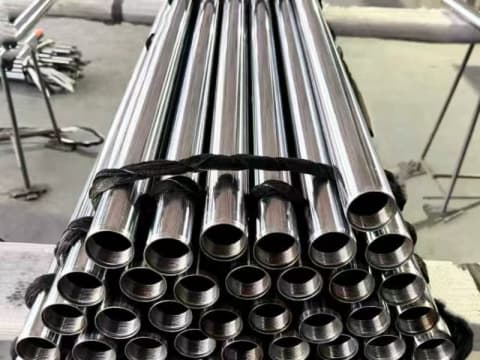 Hard chrome-plated piston rod for hydraulic cylinders