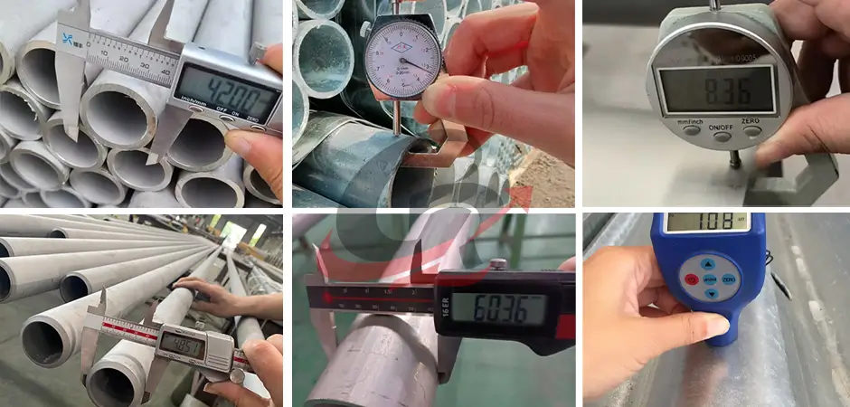 Measurement of zinc coating and diameter