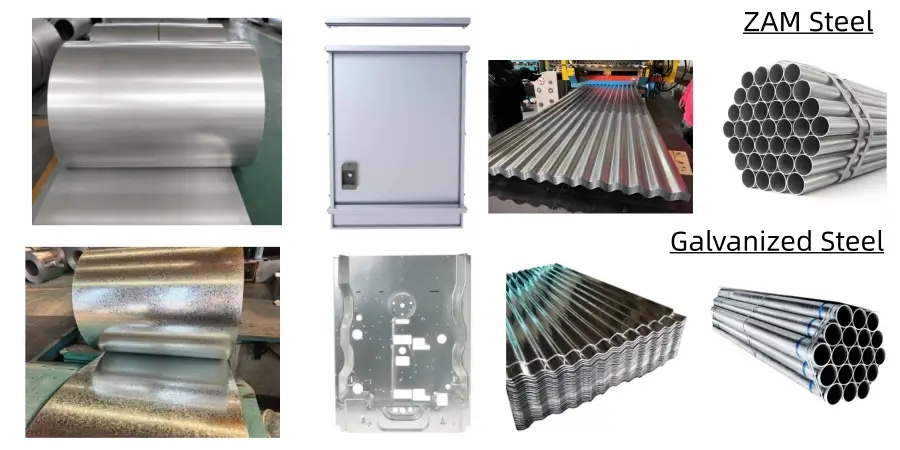 Galvanized steel and ZAM steel products