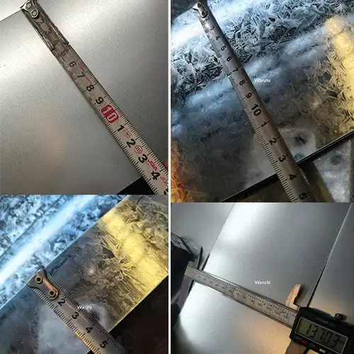 아연 도금 강판 폭 측정