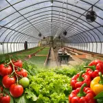 Vegetable greenhouse pipes